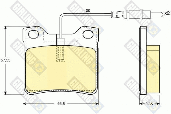 Kit de plaquettes de frein, frein à disque GIRLING 6112892