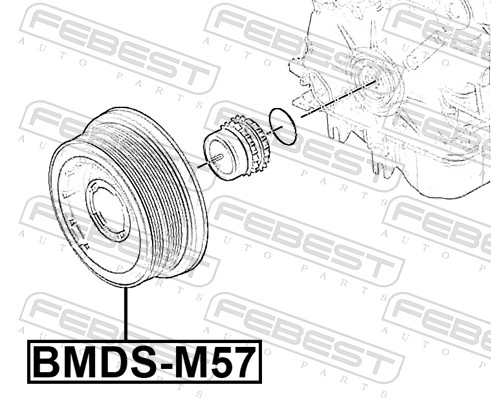 Poulie, vilebrequin FEBEST BMDS-M57