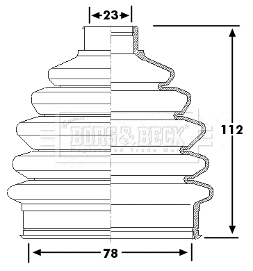 Jeu de joints-soufflets, arbre de commande BORG & BECK BCB6251