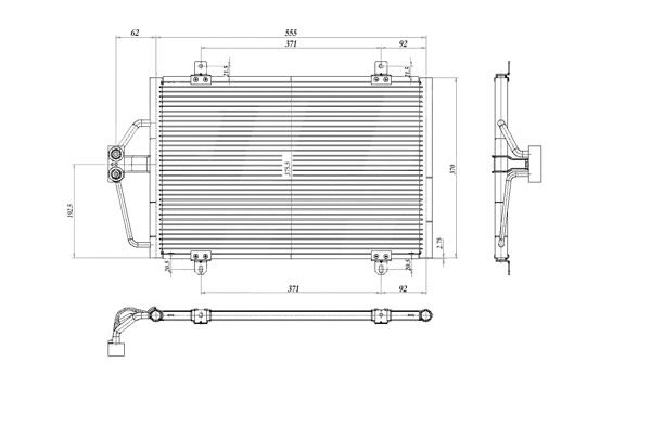 Condenseur, climatisation HART 606 400