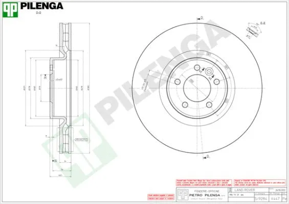 Disque de frein PILENGA V447