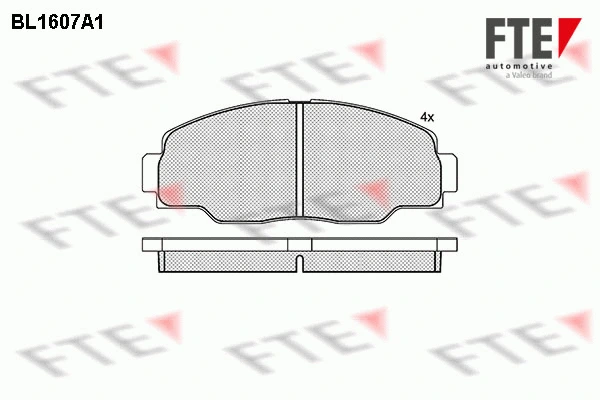Kit de plaquettes de frein, frein à disque FTE 9010246