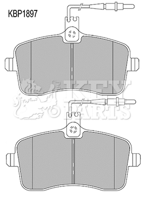 Kit de plaquettes de frein, frein à disque KEY PARTS KBP1897