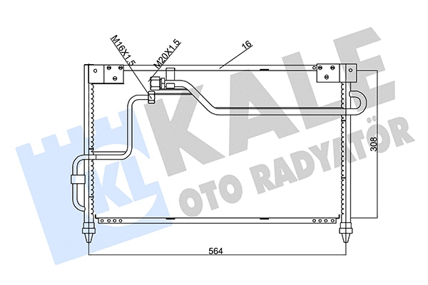 Condenseur, climatisation KALE OTO RADYATÖR 387200