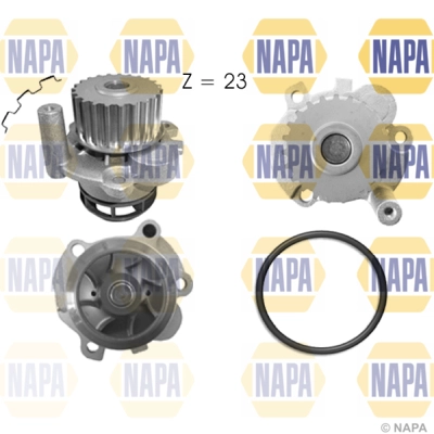 Pompe à eau, refroidissement du moteur NAPA NWP1038