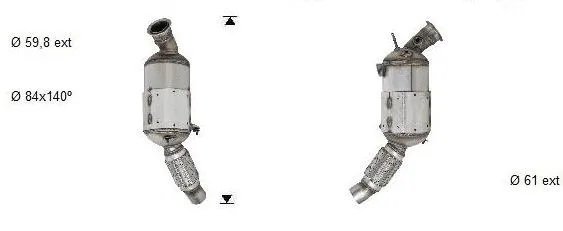 Filtre à particules / à suie, échappement VEGAZ GmbH BK-994SICAS