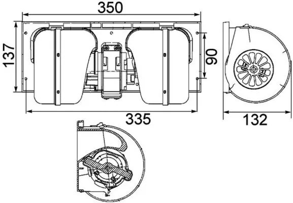 Pulseur d'air habitacle MAHLE AB 85 000P