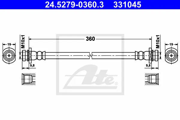 Flexible de frein ATE-APAC 24.5279-0360.3