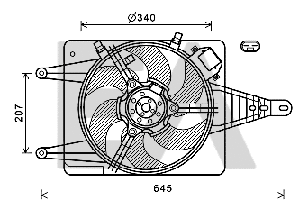 Ventilateur, refroidissement du moteur EACLIMA 33V03019