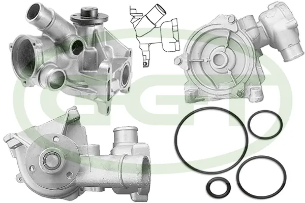 Pompe à eau, refroidissement du moteur GGT PA12136