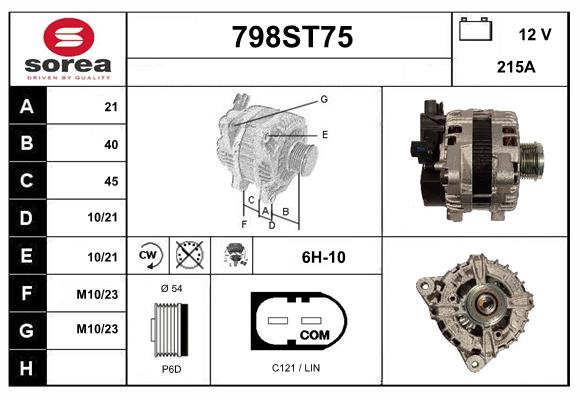 Alternateur STARTCAR 798ST75