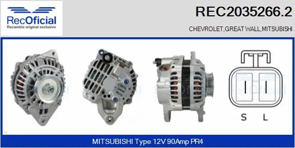 Alternateur RECOFICIAL REC2035266.2