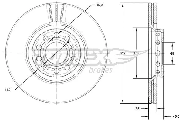 Disque de frein TOMEX Brakes TX 71-97