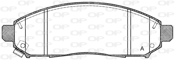 Kit de plaquettes de frein, frein à disque OPEN PARTS BPA1162.01