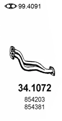 Tuyau d'échappement ASSO 34.1072