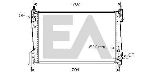 Radiateur, refroidissement du moteur EACLIMA 31R25124
