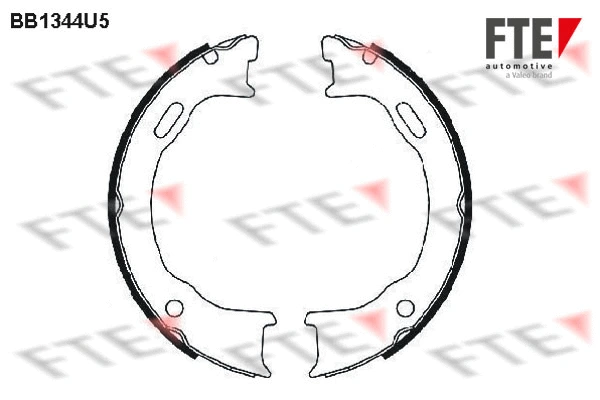 Jeu de mâchoires de frein, frein de stationnement FTE 9100097