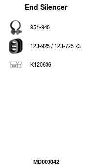 Silencieux arrière FA1 MD000042