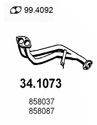 Tuyau d'échappement ASSO 34.1073