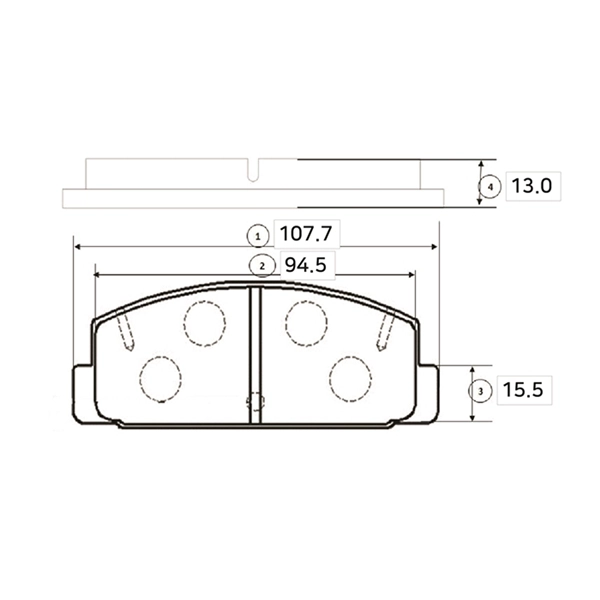 Kit de plaquettes de frein, frein à disque CTR GK0695
