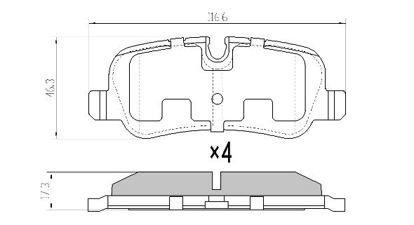 Kit de plaquettes de frein, frein à disque FREMAX FBP-1567