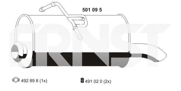 Silencieux arrière ERNST 501095