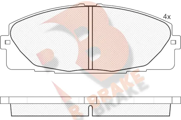 Kit de plaquettes de frein, frein à disque R BRAKE RB1931