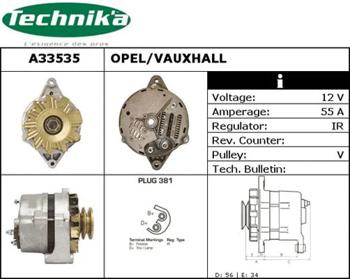 Alternateur Technika A33535