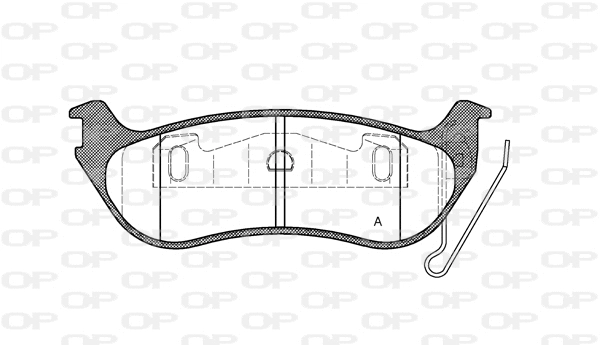 Kit de plaquettes de frein, frein à disque OPEN PARTS BPA0628.12
