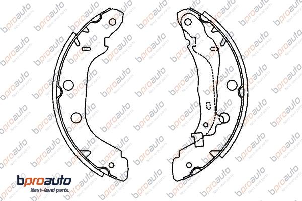 Jeu de mâchoires de frein BPROAUTO 1BP31184AA