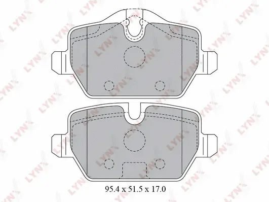 Kit de plaquettes de frein, frein à disque LYNXAUTO BD-1430