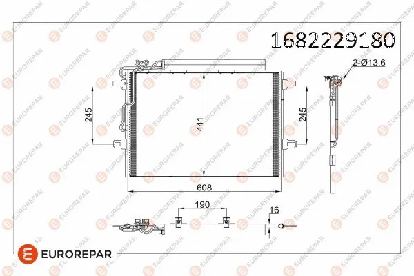 Condenseur, climatisation EUROREPAR 1682229180