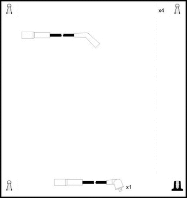 Kit de câbles d'allumage LEMARK HOES848