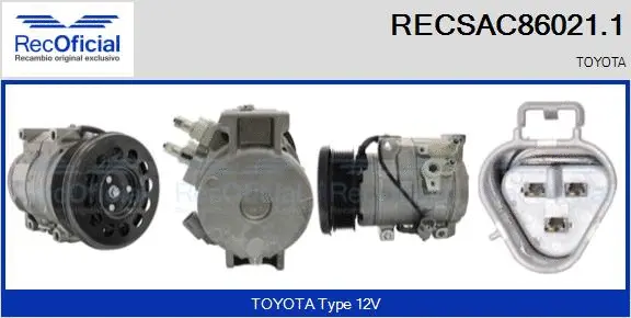 Compresseur, climatisation RECOFICIAL RECSAC86021.1