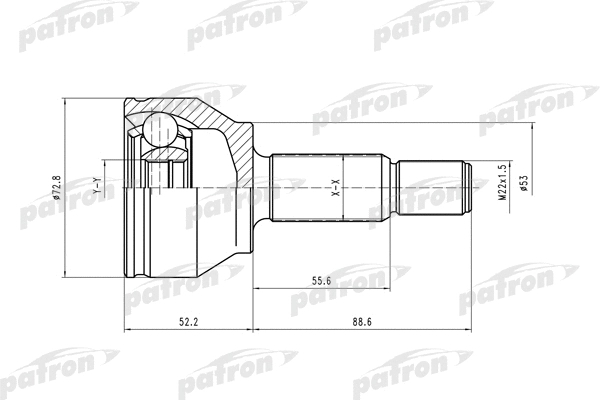 Jeu de joints, arbre de transmission PATRON PCV1429