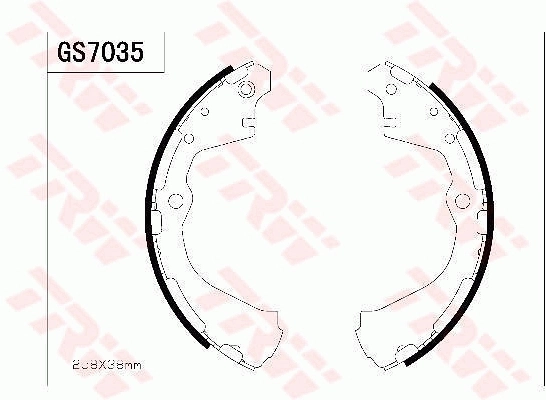 Jeu de mâchoires de frein TRW GS7035