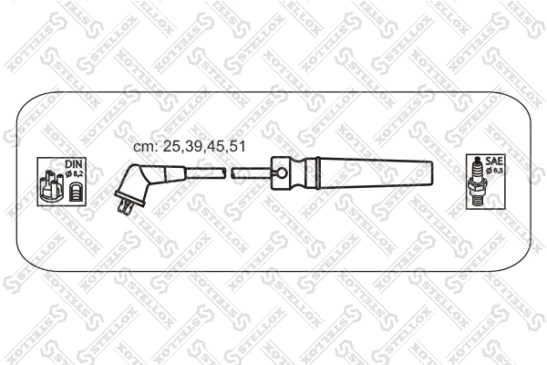 Kit de câbles d'allumage STELLOX 10-38570-SX