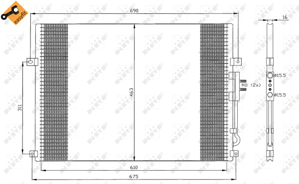 Condenseur, climatisation NRF 35275