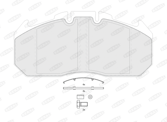 Kit de plaquettes de frein, frein à disque BERAL BCV29131TK