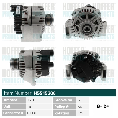 Alternateur HOFFER H5515206