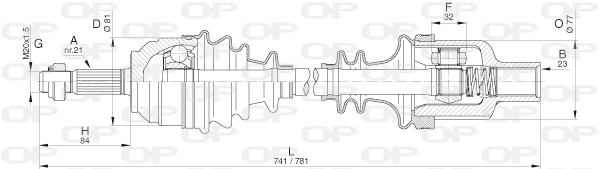Arbre de transmission OPEN PARTS DRS6302.00