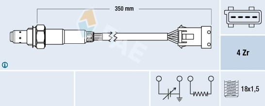 Sonde lambda FAE 77630