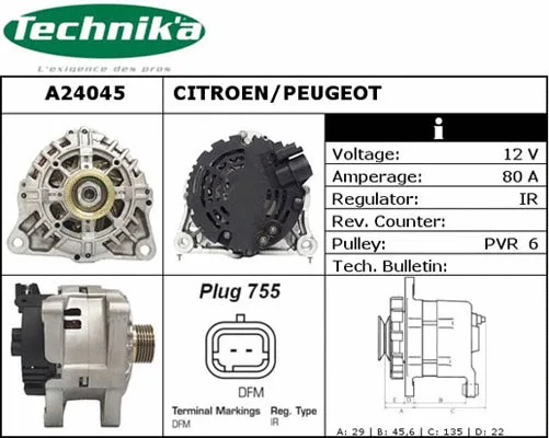 Alternateur Technika A24045