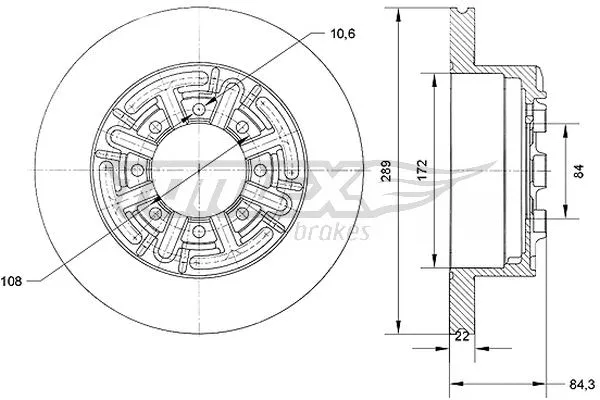 Disque de frein TOMEX Brakes TX 70-48