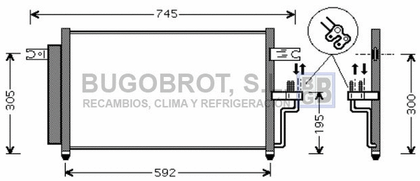 Condenseur, climatisation BUGOBROT 62-HY5165