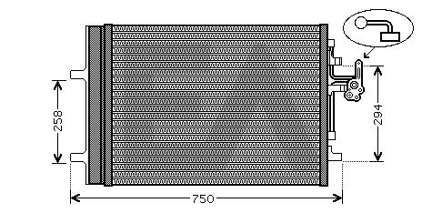 Condenseur, climatisation EACLIMA 30C78014