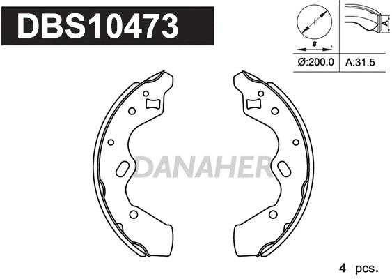 Jeu de mâchoires de frein DANAHER DBS10473