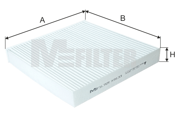 Filtre, air de l'habitacle MFILTER K 9133
