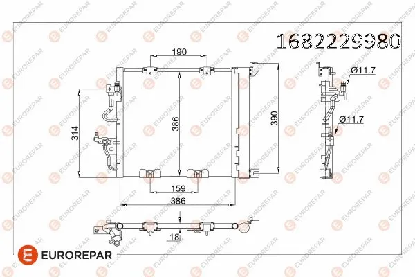 Condenseur, climatisation EUROREPAR 1682229980