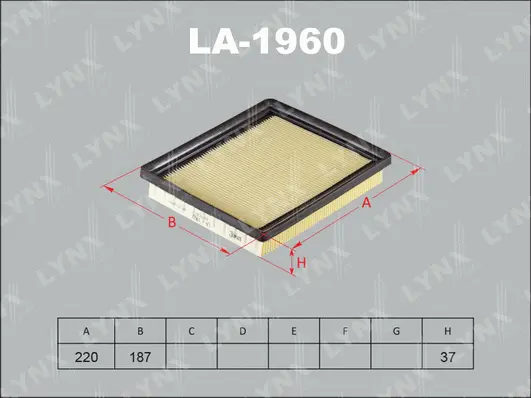 Filtre à air LYNXAUTO LA-1960